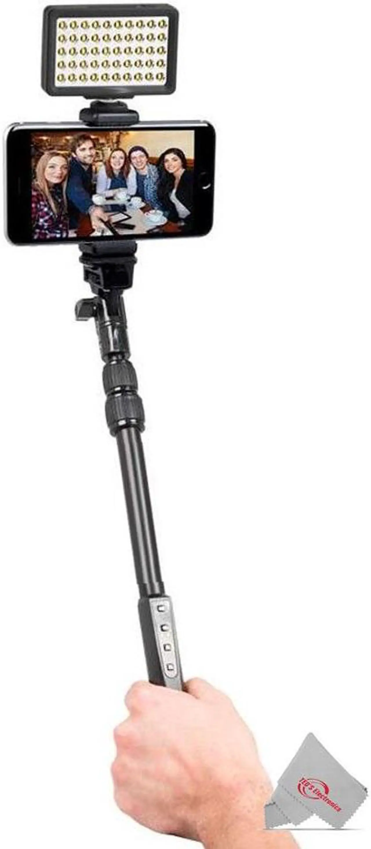 Alt view image 6 of 6 - Vivitar Super Powerful Smartphone 50 LED Video Light for Podcasting Vlogging and Videoconferencing