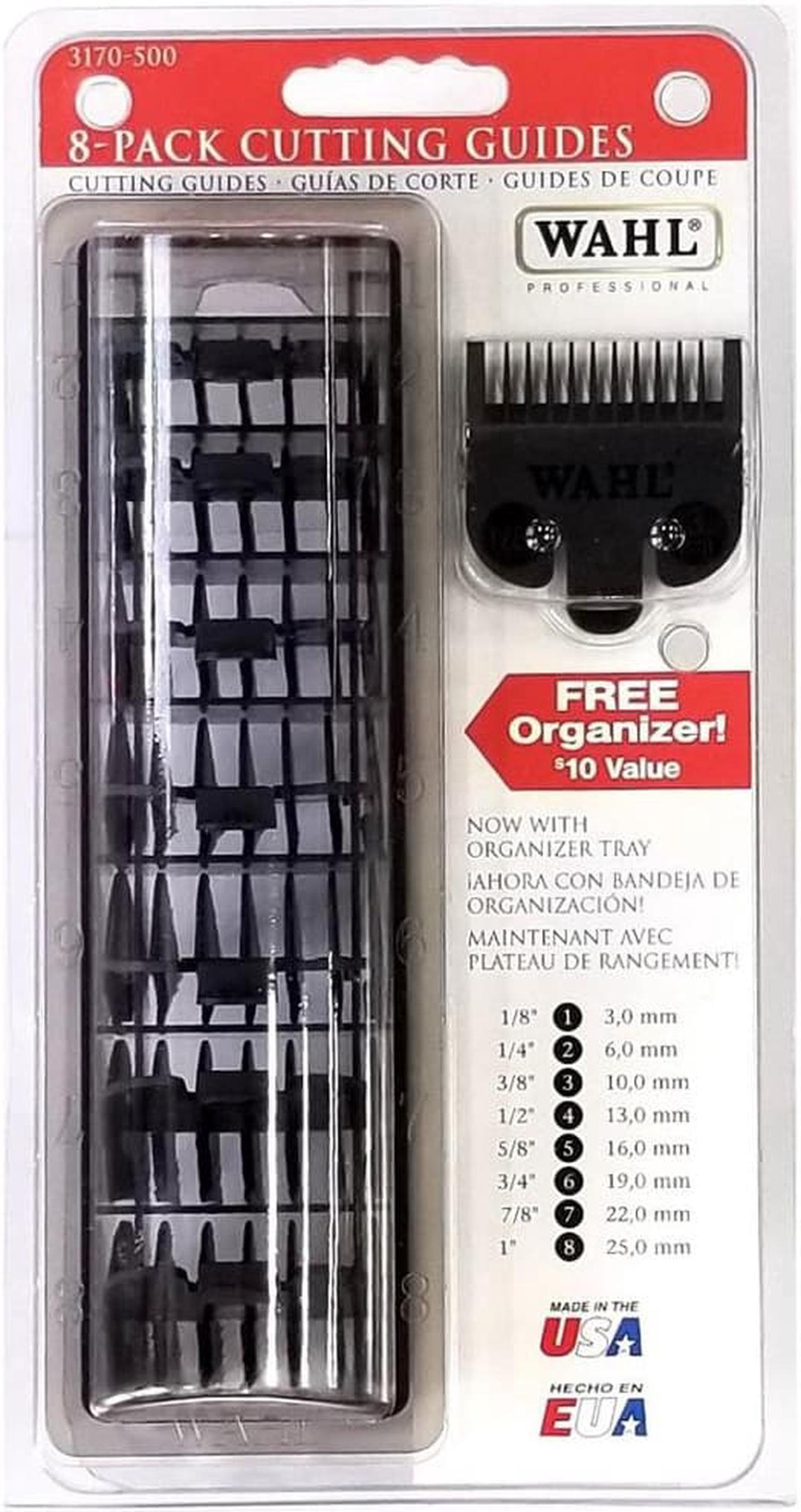 Alt view image 3 of 6 - Wahl 8 Pack Cutting Guides with Organizer - Black #3170-500
