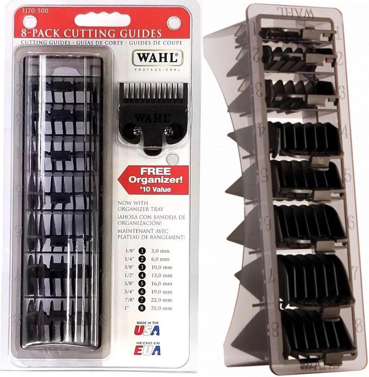 Main image of Wahl 8 Pack Cutting Guides with Organizer - Black #3170-500