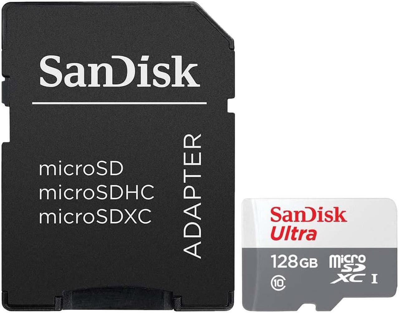 Alt view image 2 of 3 - 5 Packs SanDisk 128GB Ultra UHS-I microSDHC Memory Card with SD Adapter