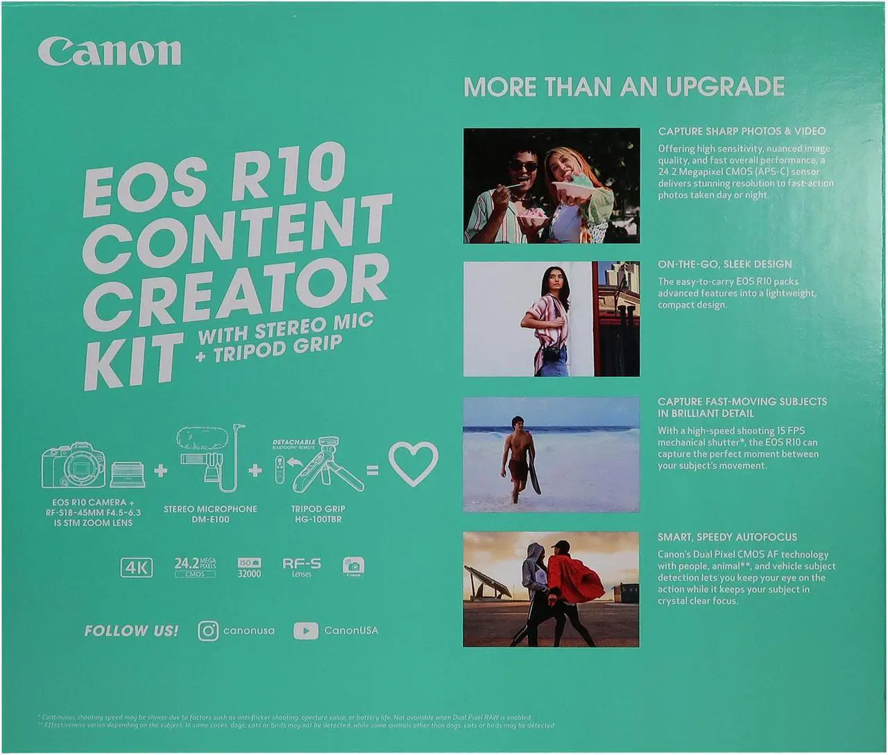 Alt view image 9 of 20 - Canon EOS R10 Mirrorless Camera w/RF-S18-45mm f/4.5-6.3 is STM Lens Kit (Content Creator kit)