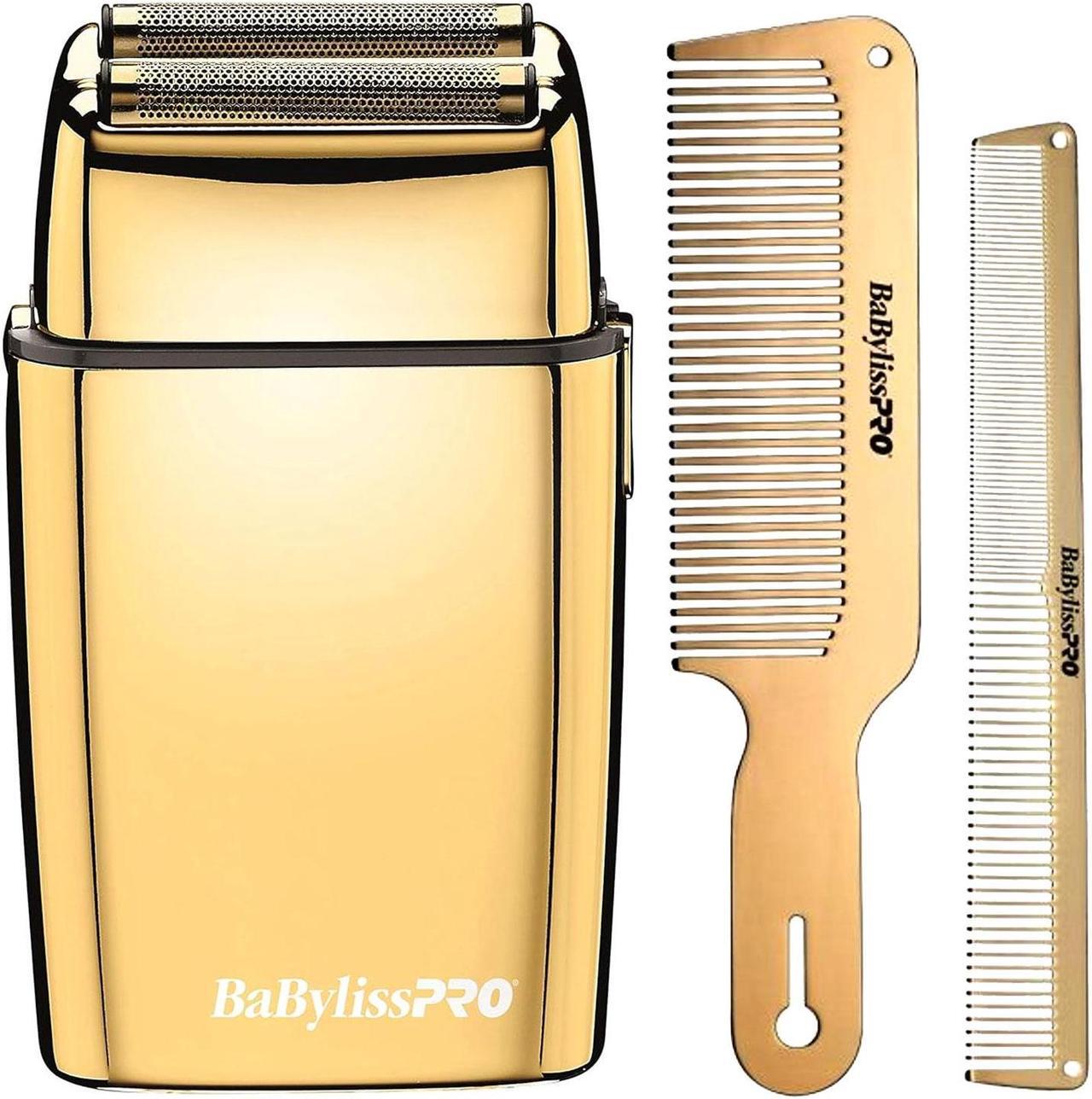 Main image of Babyliss Pro Foil FX02 FXFS2G Metal Double Foil Shaver with Babyliss Pro GoldFX Metal Comb Set