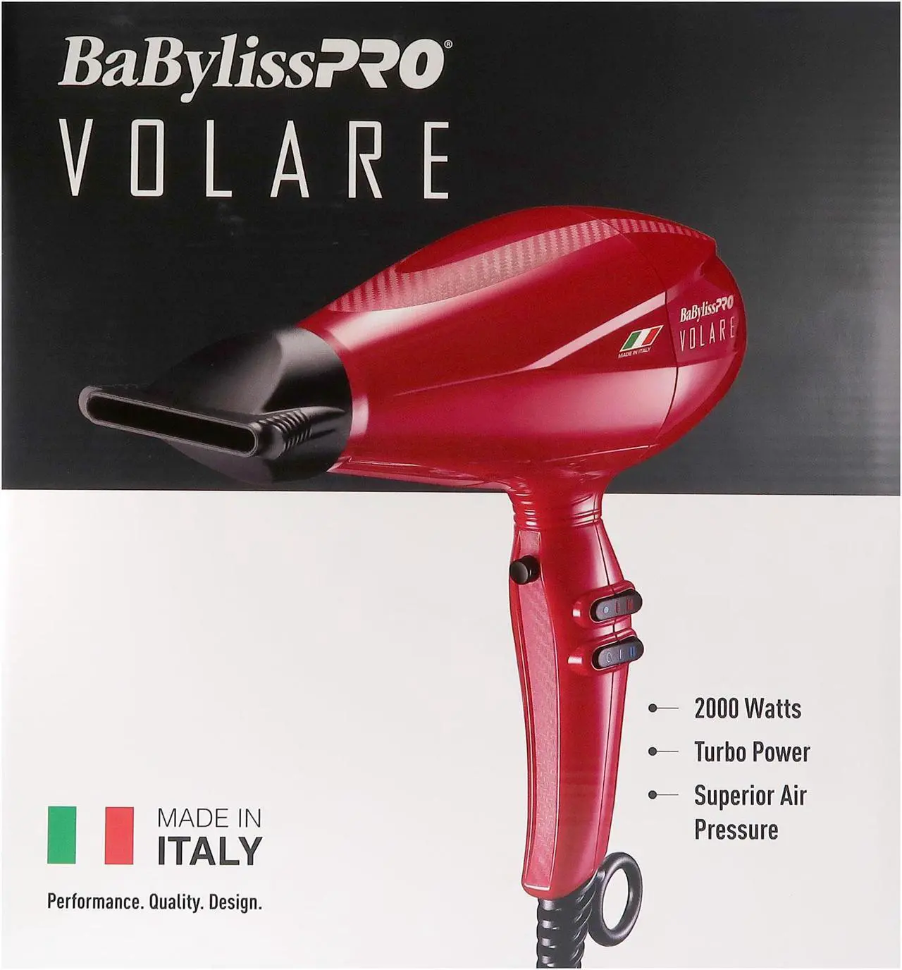 Alt view image 4 of 6 - BaByliss Pro Volare Nano Titanium Professional Quality Italian Performance Hair Dryer 2000-Watt Blow Dryer (Red) #BRVOL1