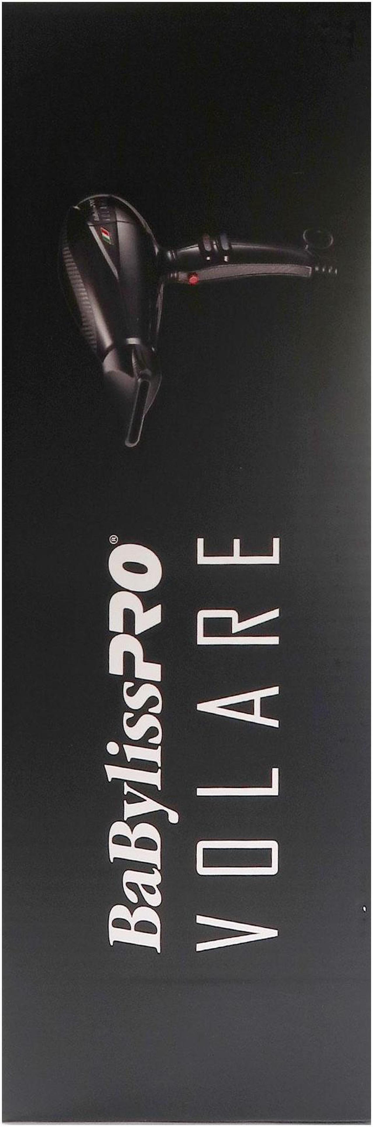 Alt view image 6 of 6 - BaByliss Pro Volare Nano Titanium Professional Quality Italian Performance Hair Dryer 2000-Watt Blow Dryer (Black) #BVOL1