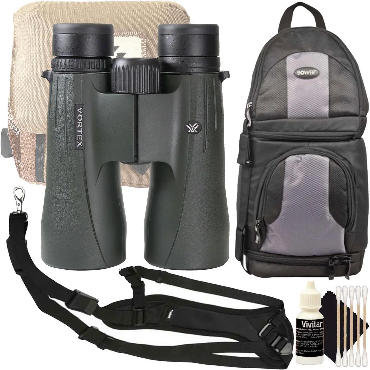 Main image of Vortex 12x50 Viper HD Binoculars V203 with Top Accessories