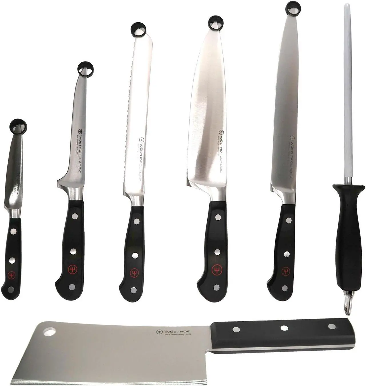 Main image of Wusthof Classic Six Piece Cook's Set 1120160602 with 6" Cleaver Knive Black