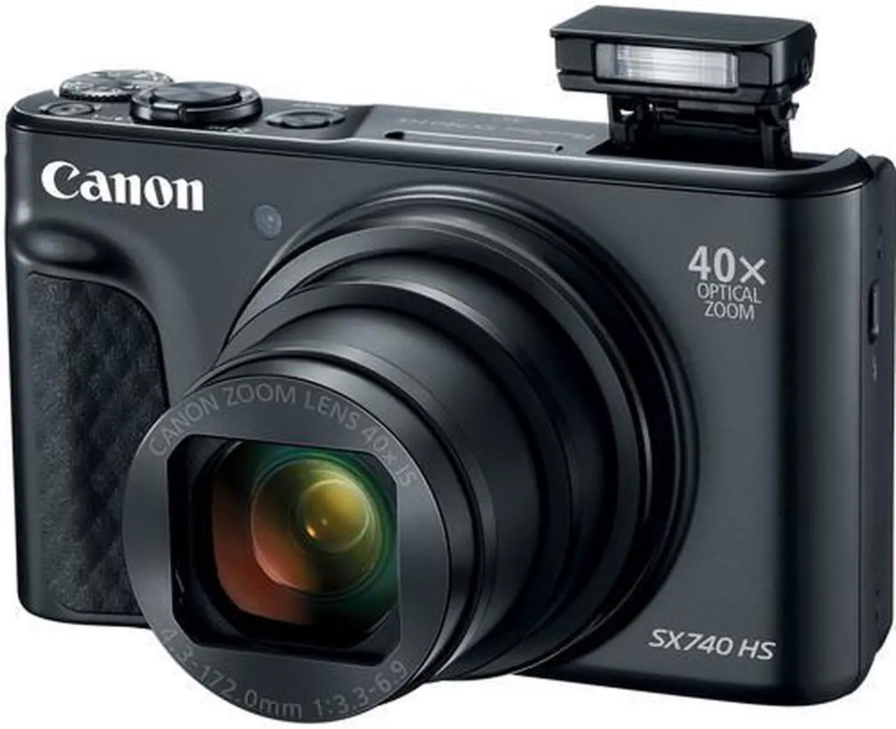 Alt view image 4 of 7 - Canon PowerShot SX740 Wi-Fi Digital Camera Black with Replacement Battery and 32GB Memory Card