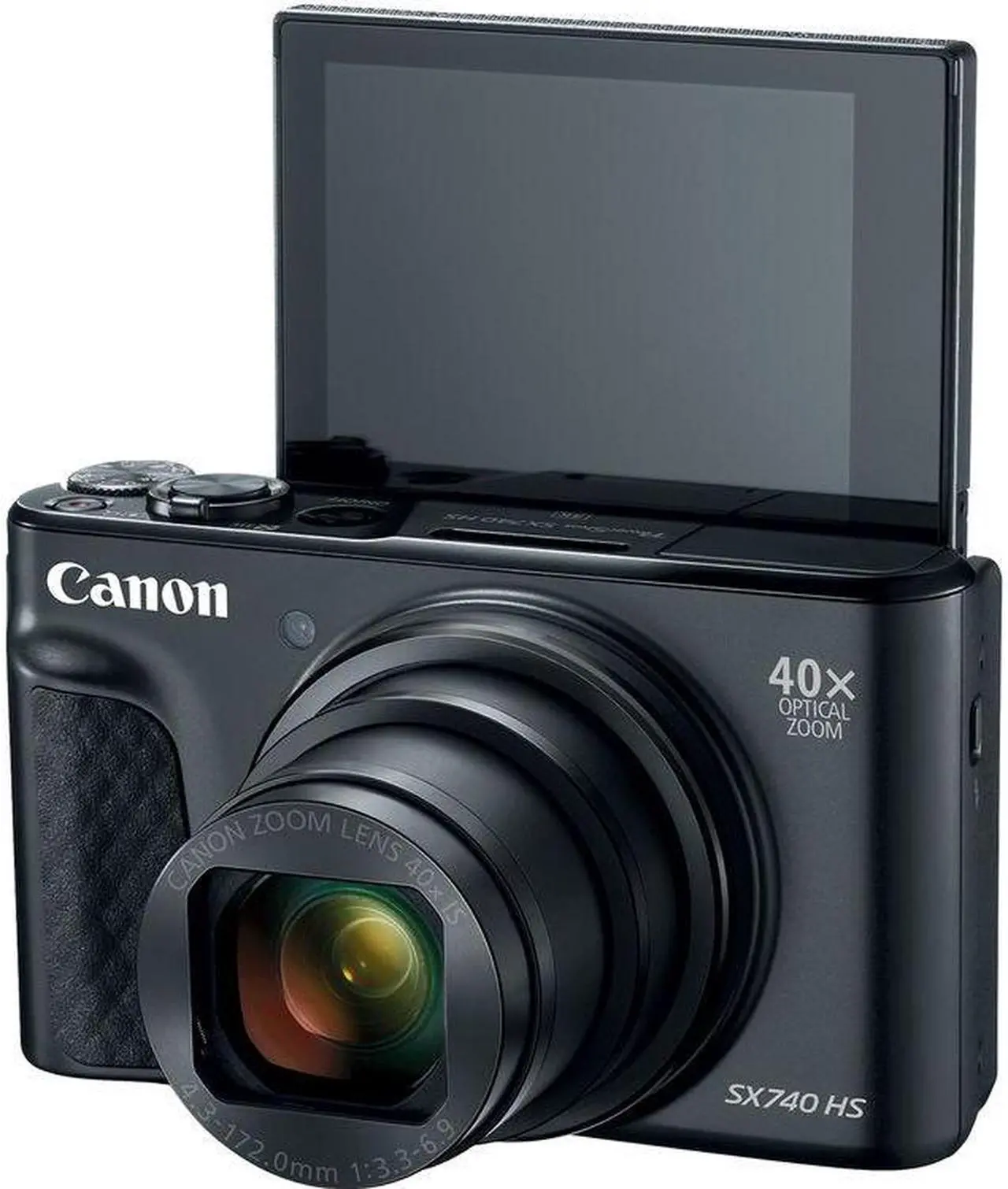 Alt view image 5 of 7 - Canon PowerShot SX740 Wi-Fi Digital Camera Black with Replacement Battery and 32GB Memory Card