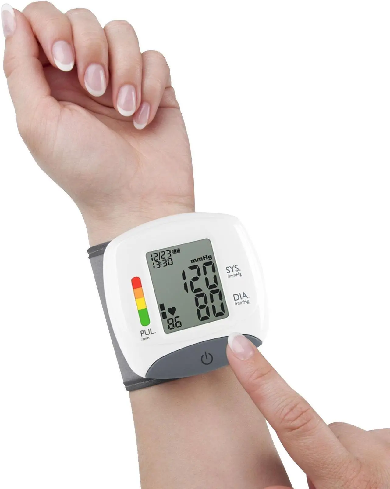 Alt view image 5 of 6 - Vivitar Blood Pressure Monitor With Heart Rate - Automatic Wrist Cuff Blood Pressure Machine With LCD Display Memory and Carrying Case