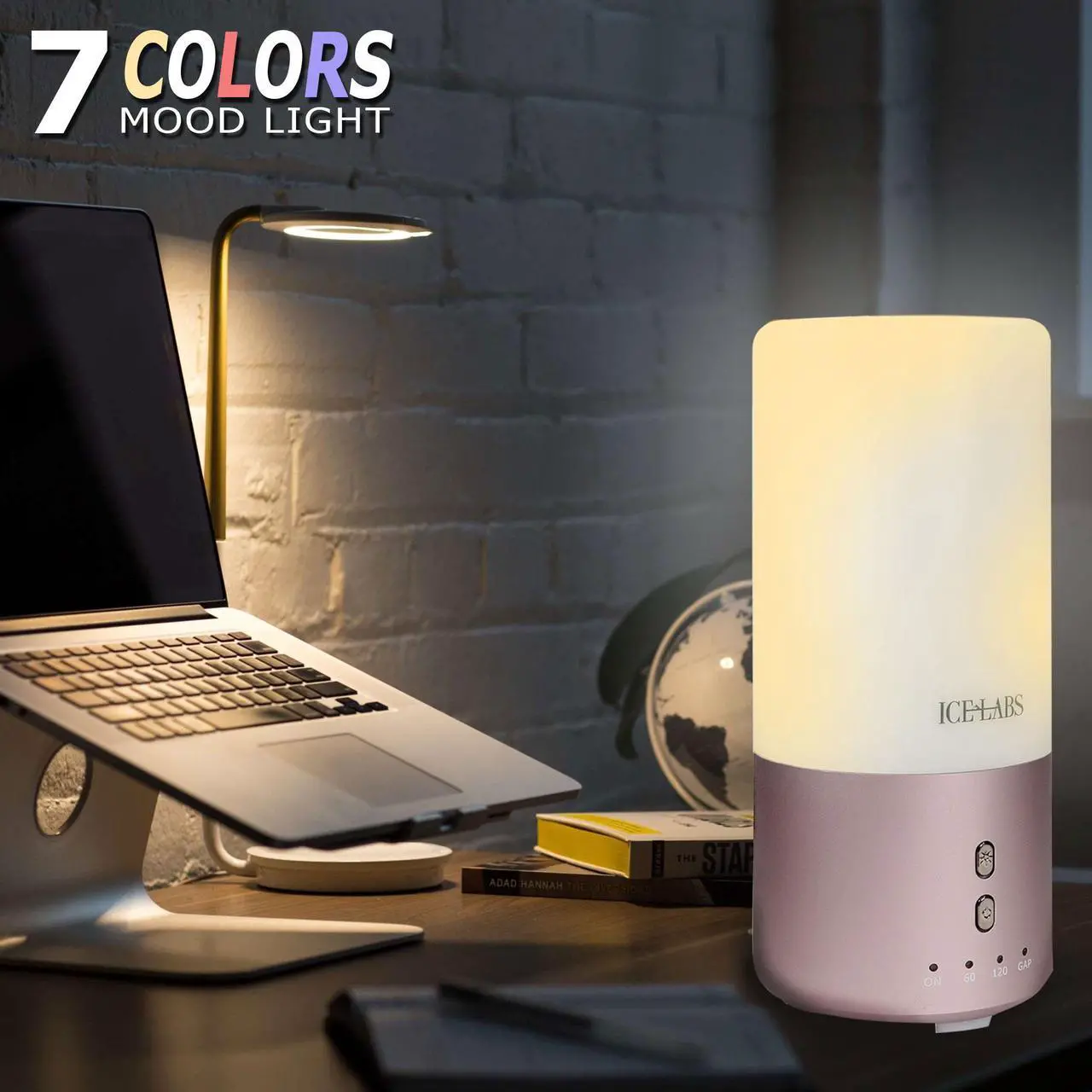 Alt view image 3 of 7 - Vivitar Ultimate Aromatherapy Diffuser & Essential Oil Set - Ultrasonic Diffuser with 7 LED Color Changing Mood Lights + Fragrance Oils