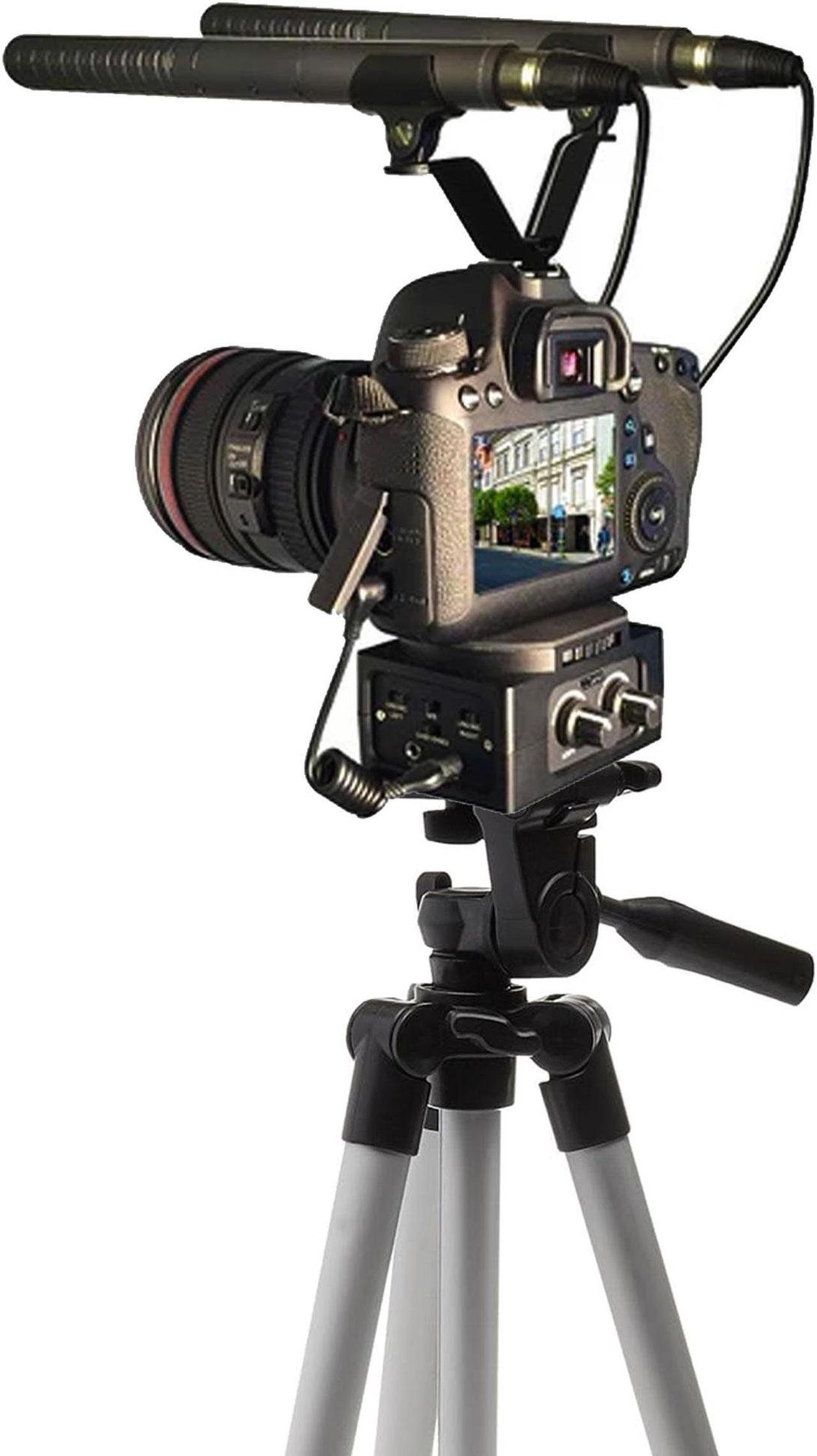 Alt view image 2 of 7 - Vidpro XM-AD2 Dual Channel XLR to Mini Audio Adapter for Cameras and Camcorders with 2 XLR Cables + Stereo Mini Cable for Camera and Tripod