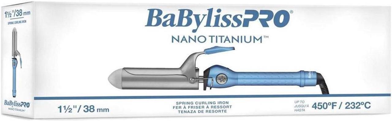 Alt view image 4 of 5 - BaByliss Pro Nano Titanium 1½" Spring Curling Iron BNT150S with Conair Pro Ergo-Grip Vented Brush