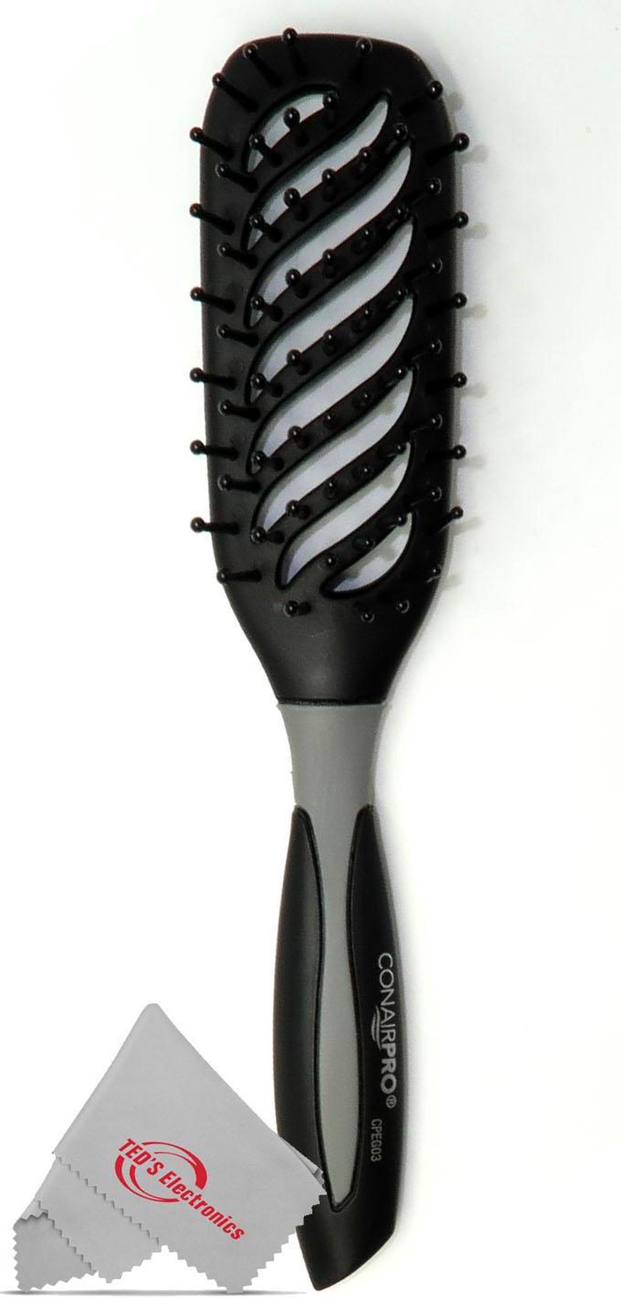 Alt view image 5 of 5 - BaByliss Pro Nano Titanium 1½" Spring Curling Iron BNT150S with Conair Pro Ergo-Grip Vented Brush