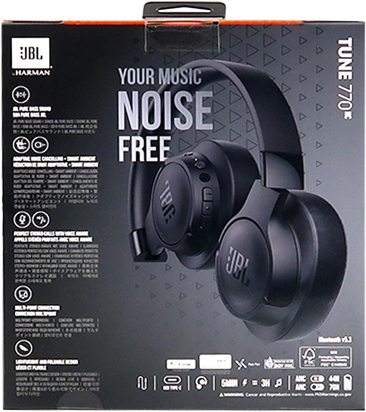 Alt view image 13 of 20 - JBL T770NCBLK Tune 770NC Wireless Over-Ear Headphones - Black