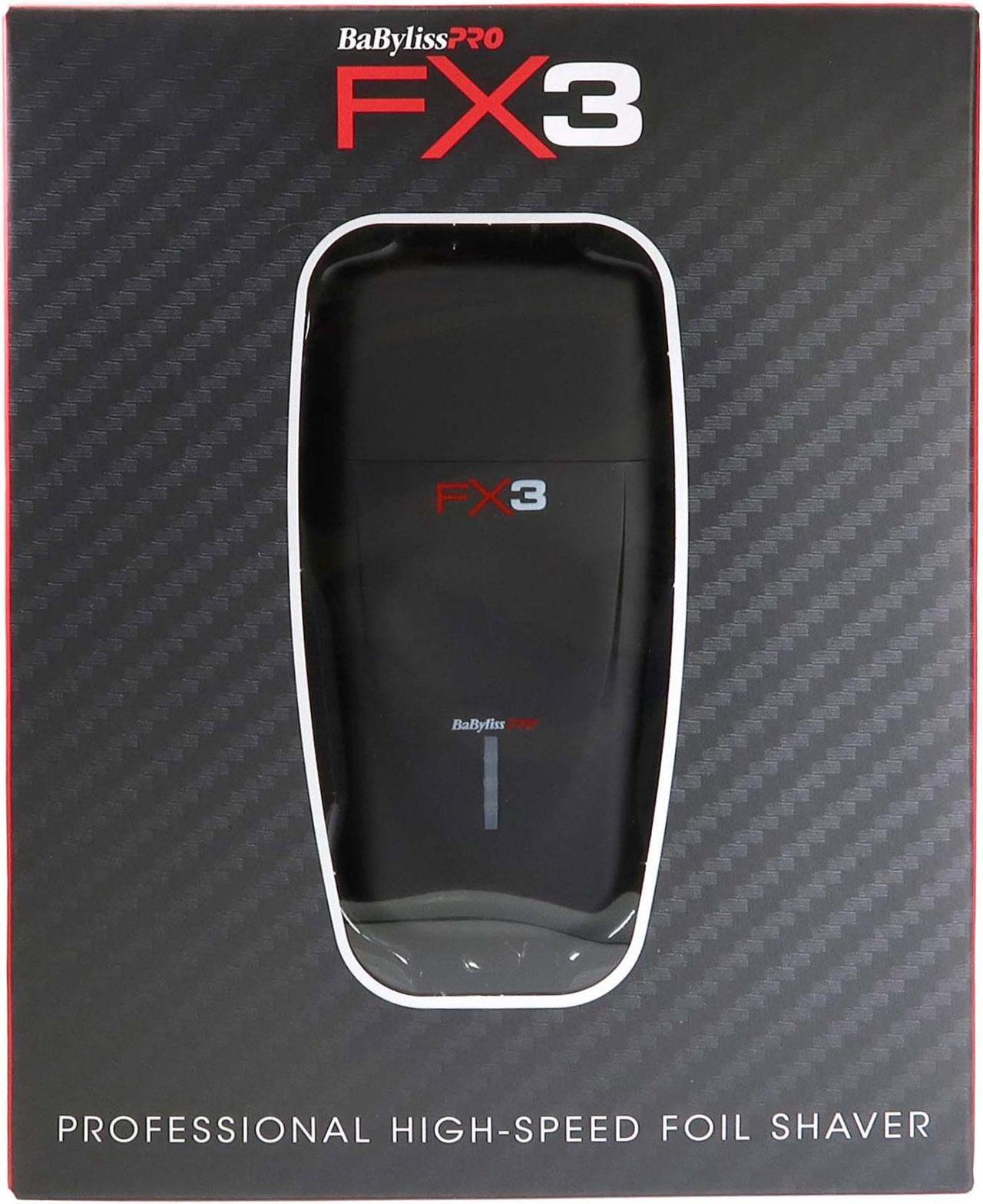Alt view image 2 of 7 - BaByliss Pro FX3 Professional High-Speed Foil Shaver Black #FXX3SB with BaByliss Pro FX3 Replacement Foil Head for FX3 Shaver #FXX3RFB and Barber Apron