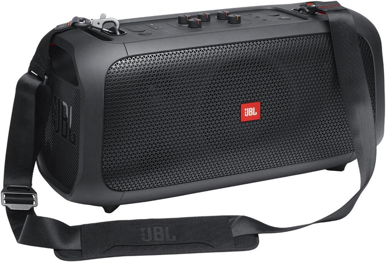 Alt view image 4 of 18 - JBL PartyBox On-The-Go Essential - Portable party speaker with built-in lights and wireless mic, Amazing Pro Sound, IPX4 splashproof protection, 6 hours of playtime, Convenient shoulder strap