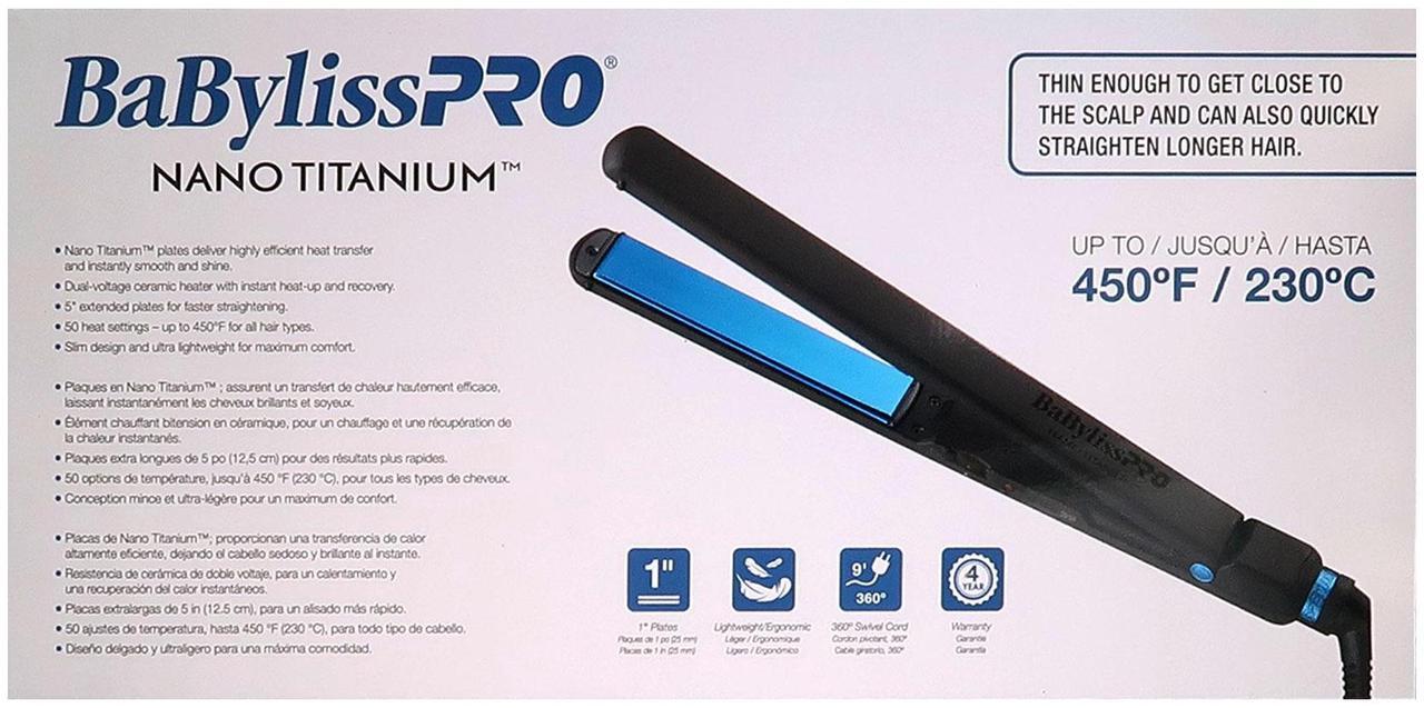Alt view image 6 of 7 - BaByliss Pro LIMITED EDITON Nano Titanium Ultra-Thin 1" Flat Iron BNTMB4072TUC with BaByliss Pro LIMITED EDITON Nano Titanium 1-1/2" Ultra-Thin Flat Iron BNTMB4073TUC