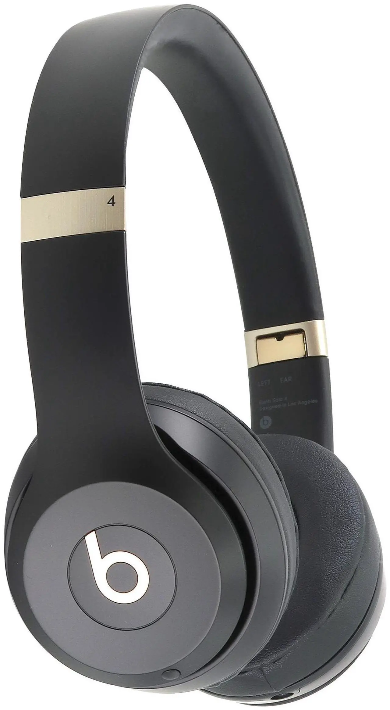 Alt view image 3 of 7 - Beats Solo 4 Wireless Bluetooth On-Ear Headphones, Apple & Android Compatible, Up to 50 Hours of Battery Life - Black & Gold