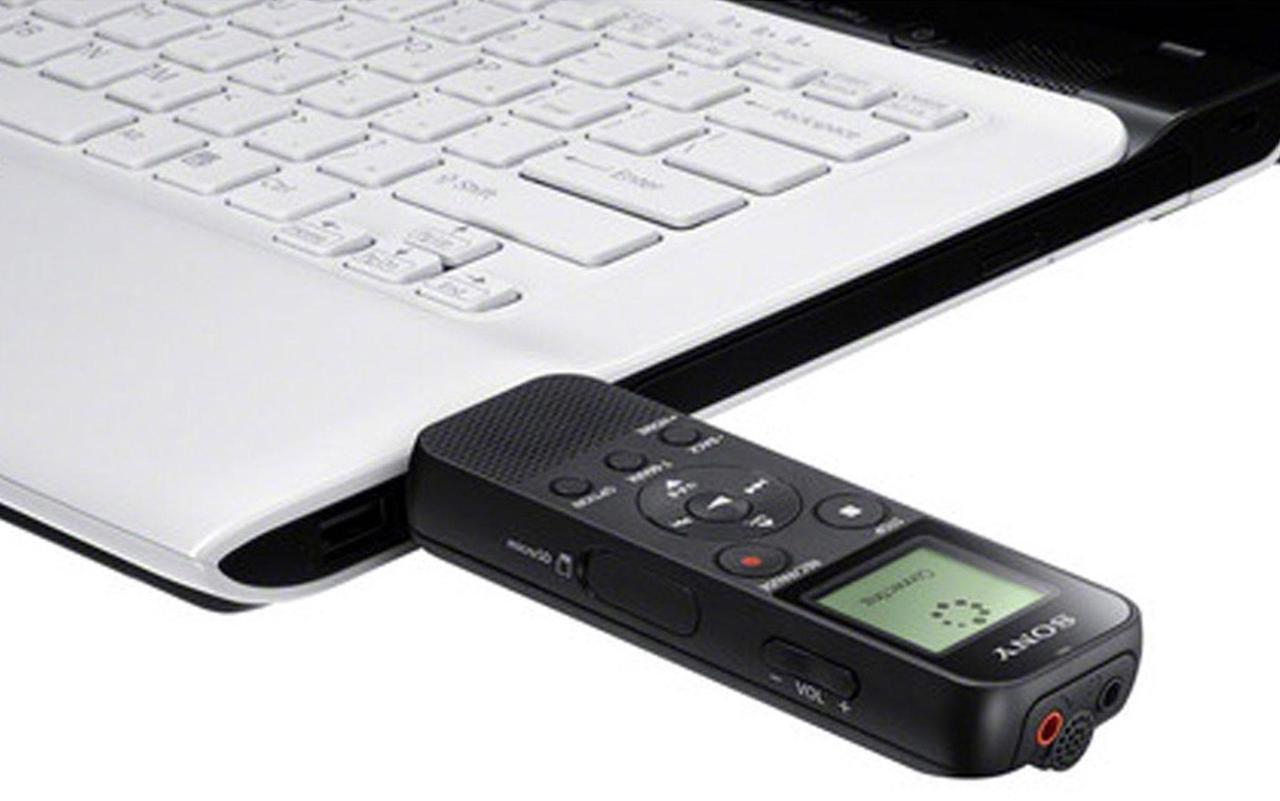 Alt view image 6 of 7 - Sony ICD-PX370 Digital Voice Recorder with JBL T110 in Ear Headphones and SanDisk Ultra 64GB microSDXC Memory Card w/ SD Adapter