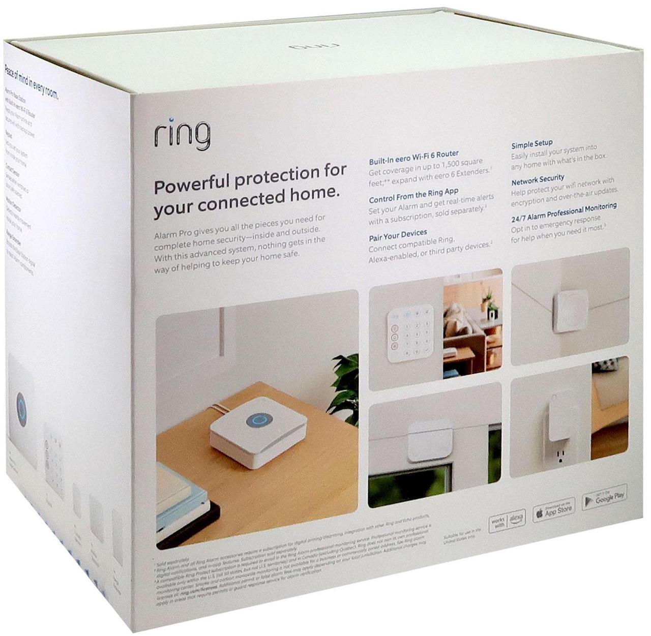 Alt view image 4 of 7 - Ring Alarm Pro 8-Piece Kit  Smart Home Security System with Base Station & Keypad + Ring 1080p Video Doorbell (2020 Release, Venetian Bronze)
