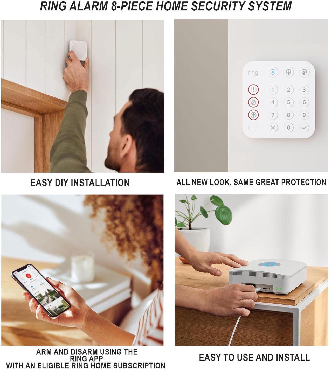 Alt view image 7 of 7 - Ring Alarm Pro 8-Piece Kit  Smart Home Security System with Base Station & Keypad + Ring 1080p Video Doorbell (2020 Release, Venetian Bronze)