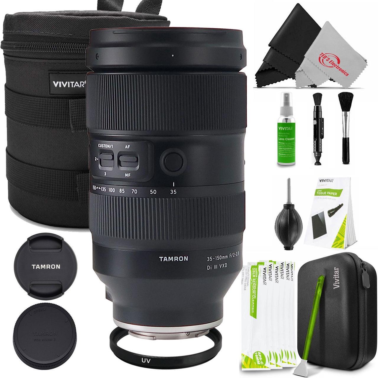 Main image of Tamron 35-150mm f/2-2.8 Di III VXD Lens (Nikon Z) with 82mm UV filter (vivitar) and Premium Lens Case 6" Well Padded + Cleaning Kit