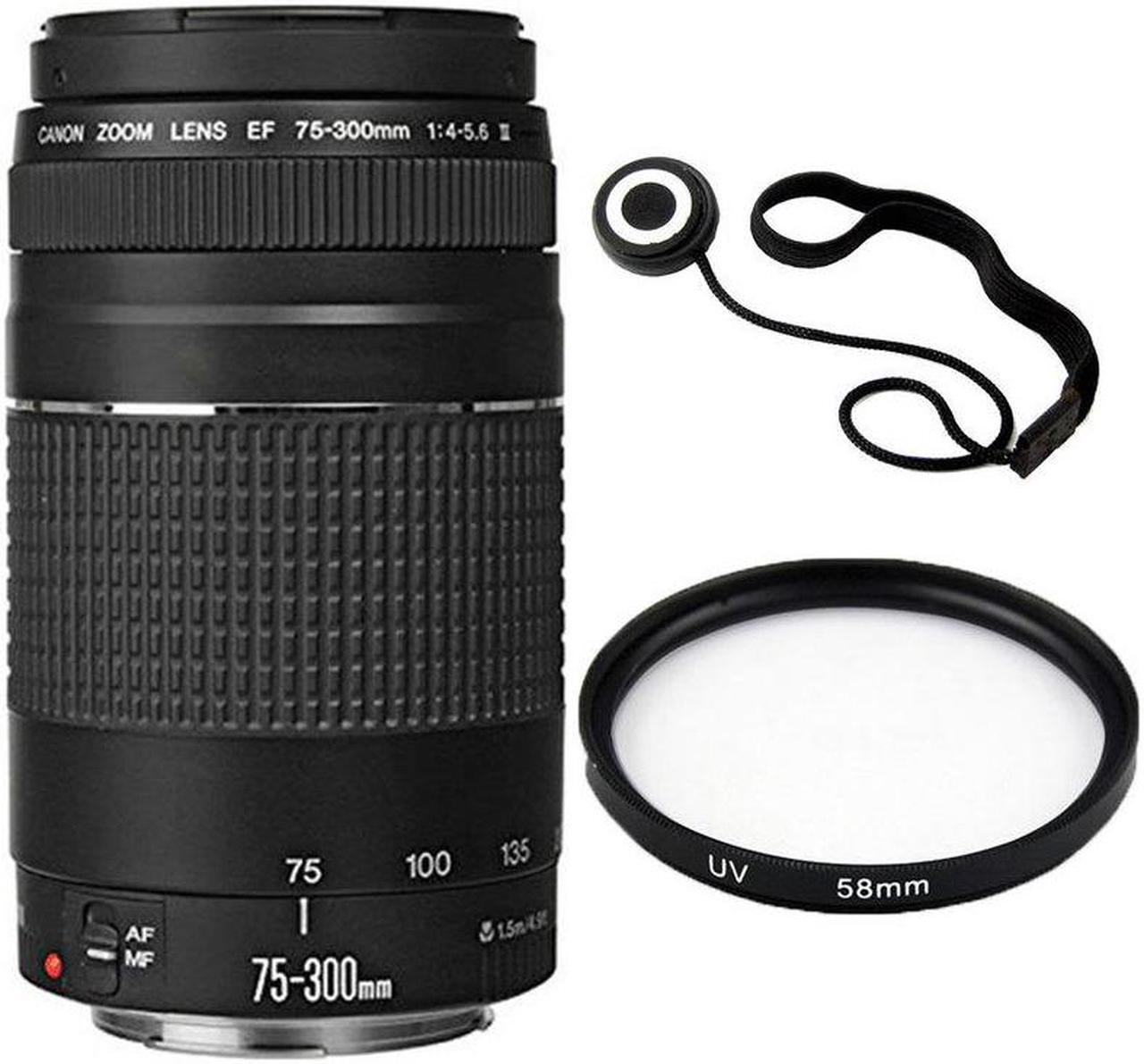 Main image of Canon EF 75-300mm f/4-5.6 III Lens Bundle for Canon EOS Rebel T6i, T6s, T6, T5i, T5, T4i, T3i, T3, T2i, SL1, 7D Mark II, 7D, 80D, 70D, 60D, 50D, 40D, 30D, 20D SLR Cameras