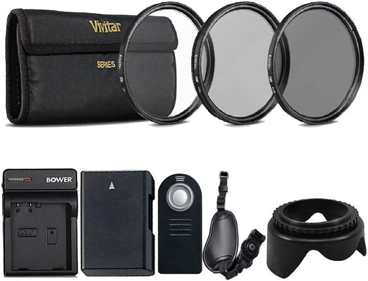 Main image of Vivitar 52mm UV CPL ND Kit with Replacement EN-EL14 Battery for Nikon D3200 D3300 D5200 D5300 D5500