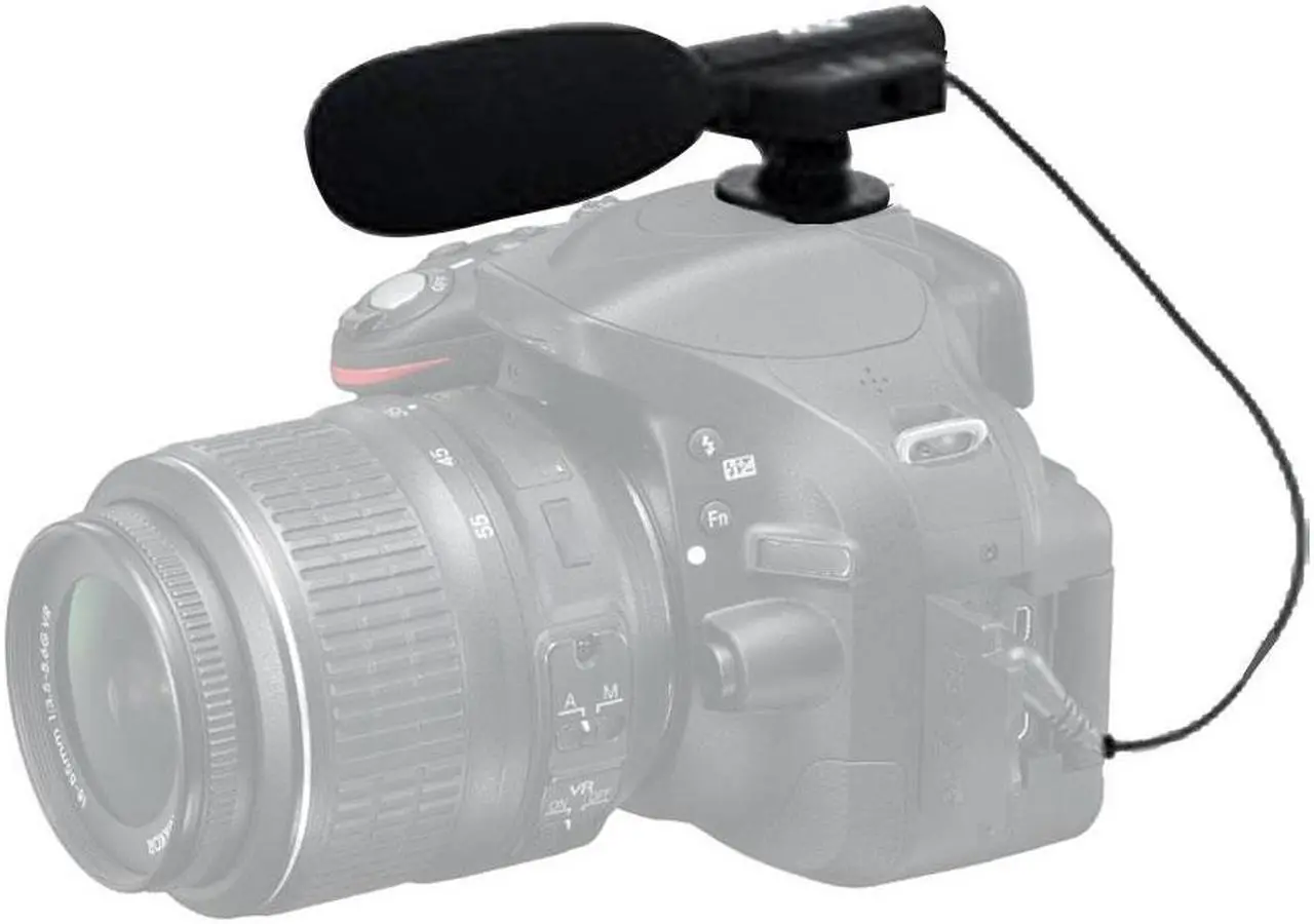 Alt view image 3 of 7 - Vivitar Compact LED Light +  Microphone for NIKON D3300 D3200 D3100 D5500 D5300 D5200 D5100 DSLR Cameras