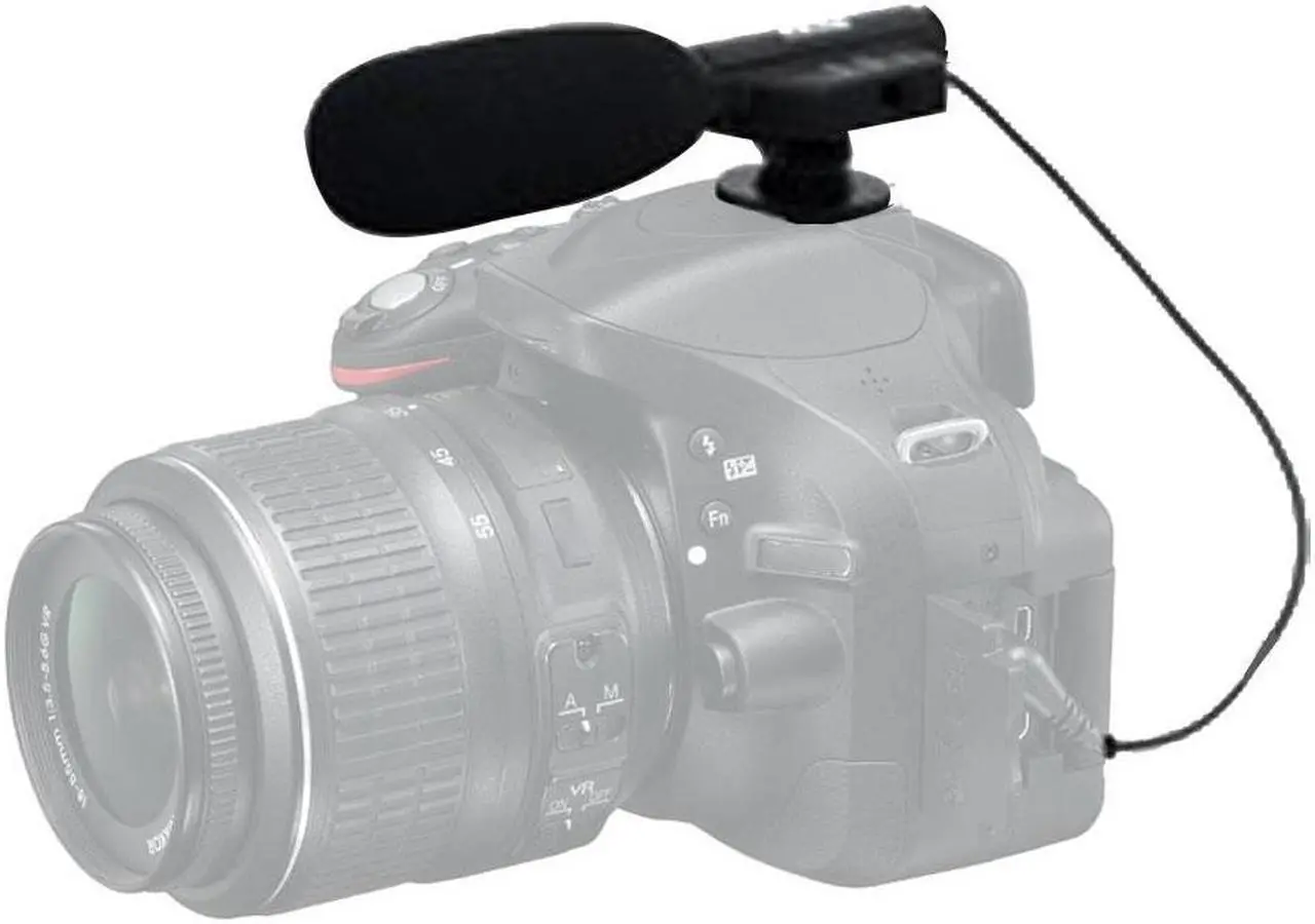 Alt view image 4 of 7 - Vivitar Compact LED Light + Slave Flash + Microphone + Top Cleaning Kit for NIKON D3300 D3200 D3100 D5500 D5300 D5200 D5100 Camera