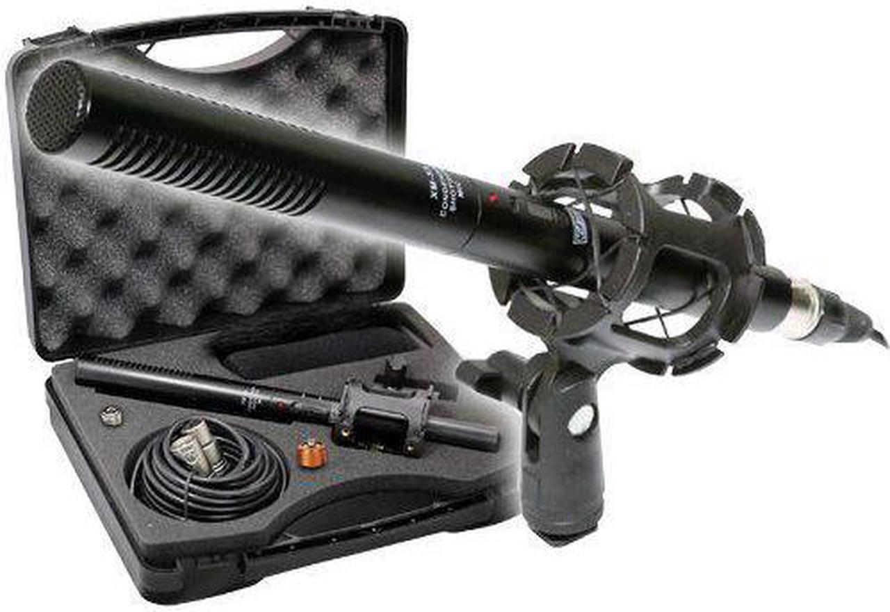 Alt view image 2 of 7 - Canon VIXIA HF R60 Camcorder External Microphone Vidpro XM-55 13-Piece Professional Video & Broadcast Unidirectional Condenser Microphone Kit