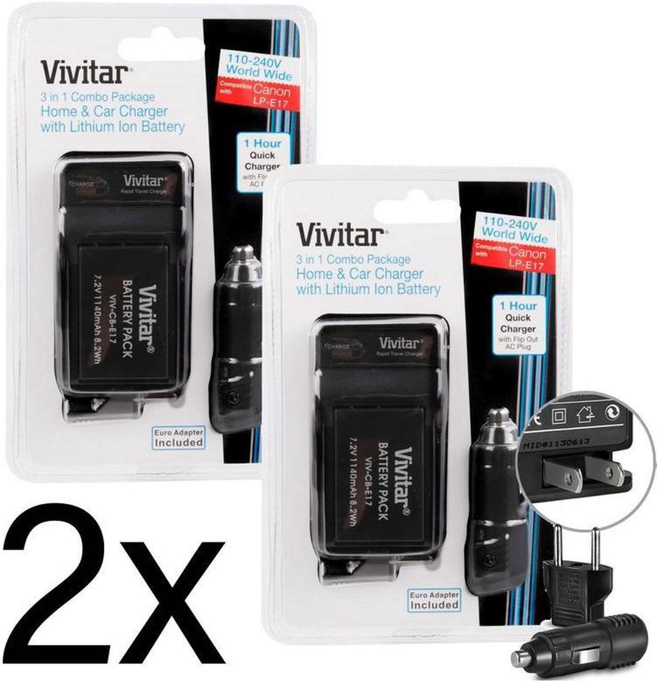 Main image of Two LP-E17 Replacement Battery Charger for Canon EOS M5 77D 200D  Digital Camera