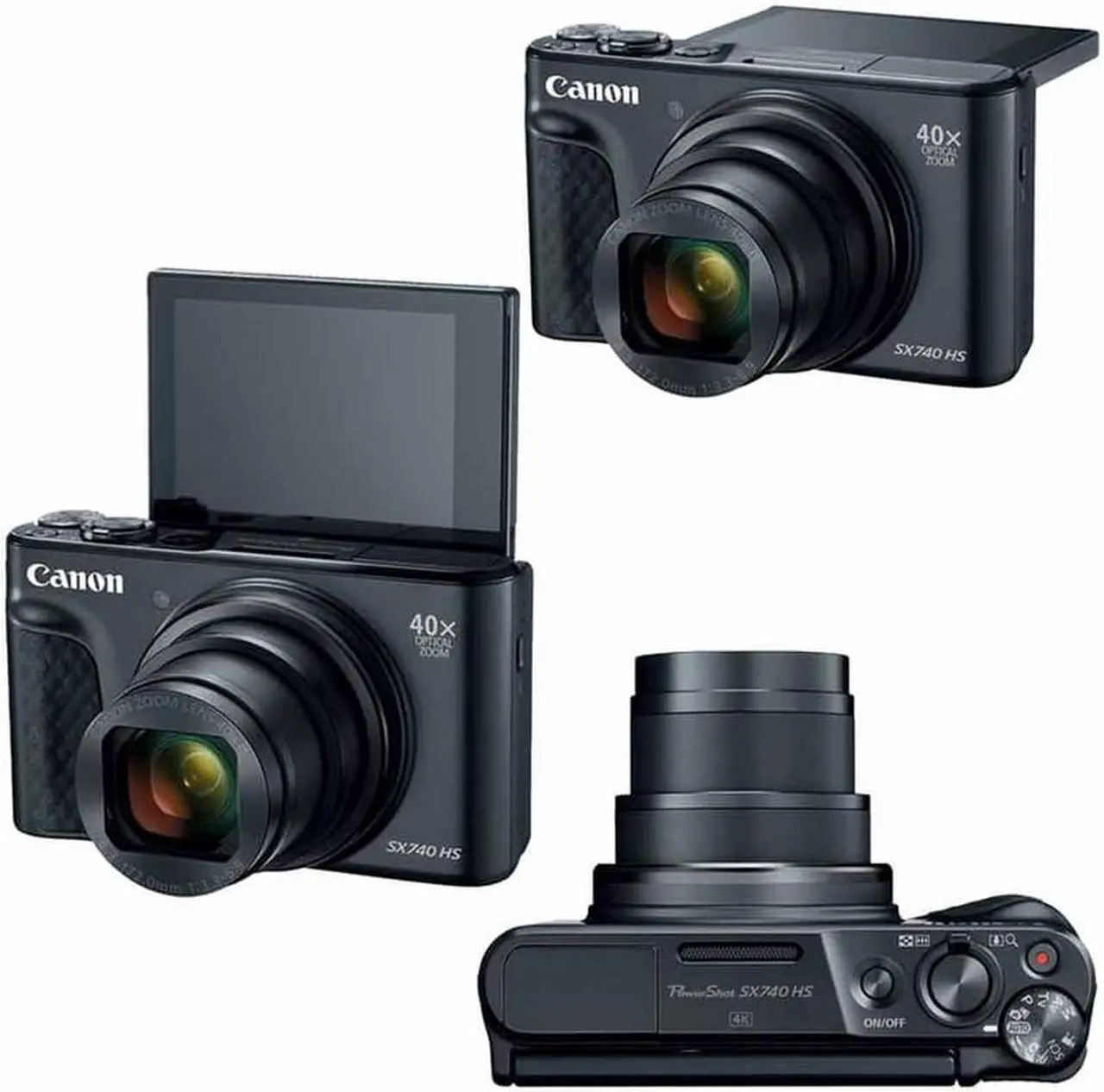 Alt view image 2 of 7 - Canon PowerShot SX740 HS Digital Camera 40x Optical Zoom with 64GB PRO Kit Black