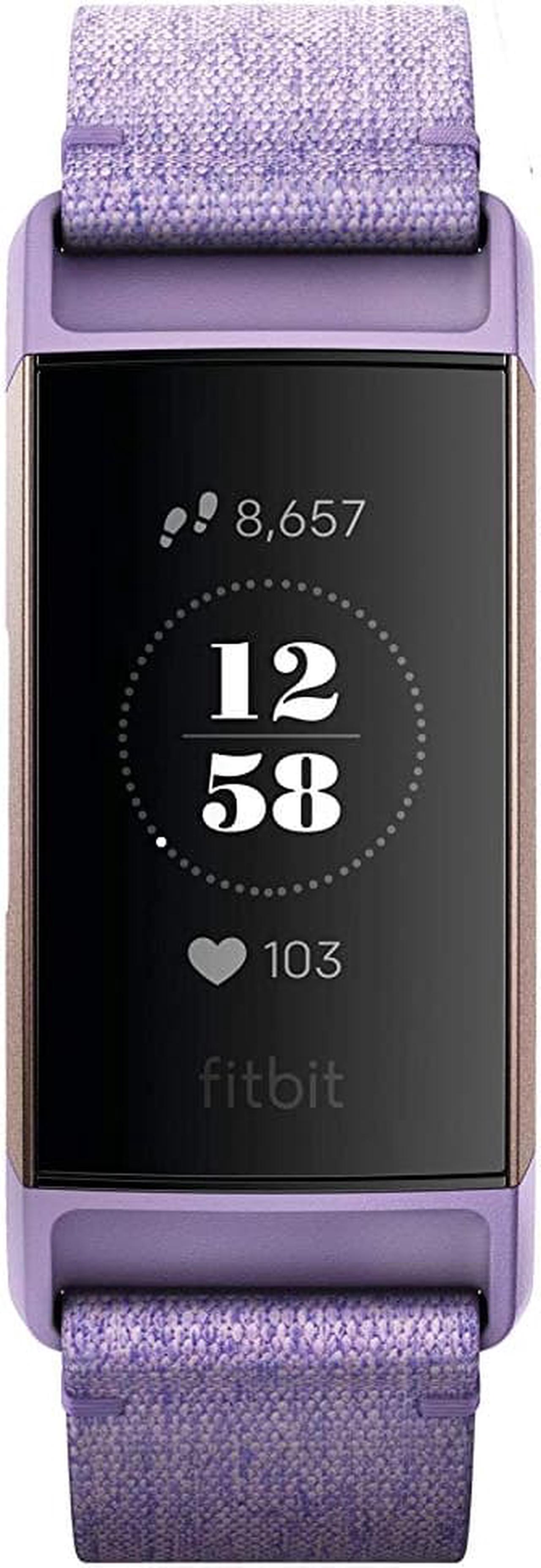Alt view image 2 of 7 - Fitbit Charge 3 Heart Rate & Activity Tracker Lavender/Rose Gold
