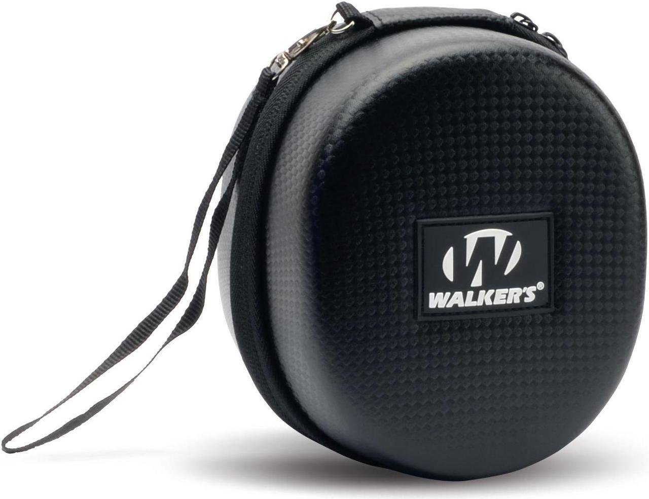 Alt view image 3 of 4 - Walker's Razor Slim Electronic Muff (Black/Teal) with Hearing Protection Case