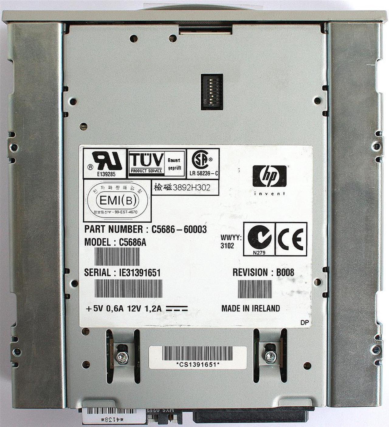 Main image of HP SURESTORE DAT 40 DDS-4 TAPE DRIVE, C5686-60003 REV.B008