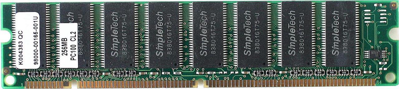 Main image of MEMORY 256MB PC100 CL2, 98000-00165-001U, K004383 QC