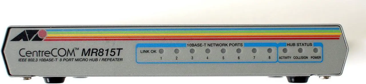 Main image of CENTRECOM MR815T IEEE 802.3 10BASE-T 8 PORT MICRO HUB / REPEATER, W/ ADAPTER