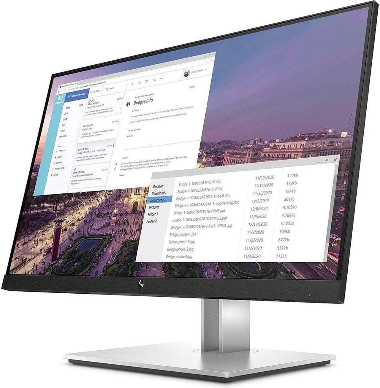 Main image of HP E23 G4 23" FHD IPS 60 Hz 250 cd/m² 5ms GtG Contrast ratio 1000:1 VESA Mounting 100 mm 16.7 Million Colors USB VGA HDMI Low blue light mode Anti-glare Monitor - 9VF96AA