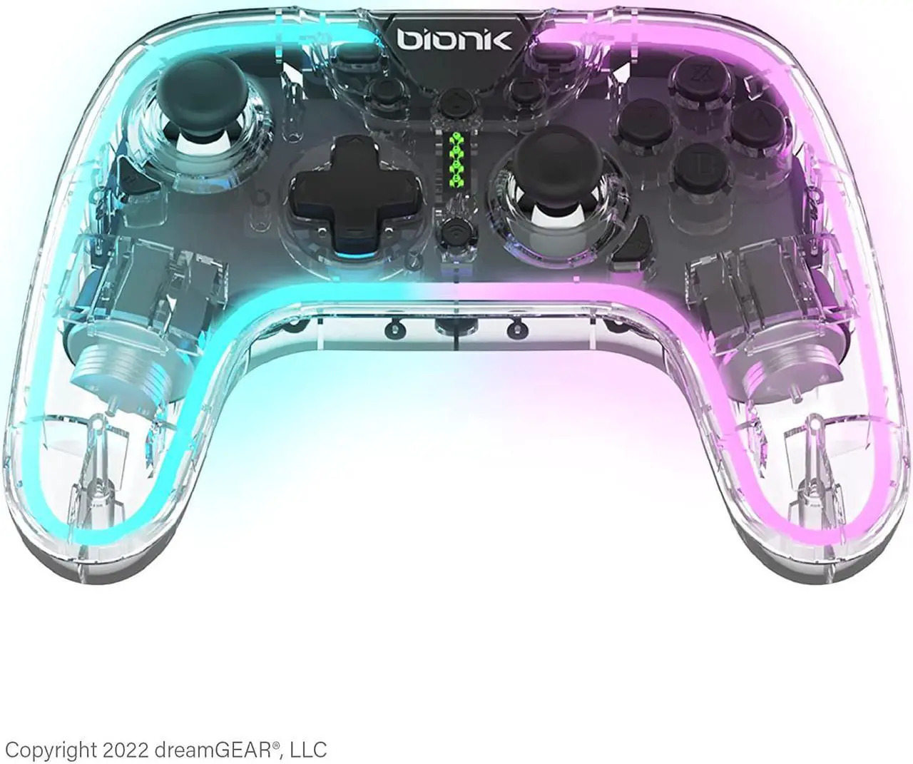 Alt view image 3 of 7 - Bionik NeoGlow Wireless RGB Gaming Controller for Nintendo Switch/Switch OLED/PC
