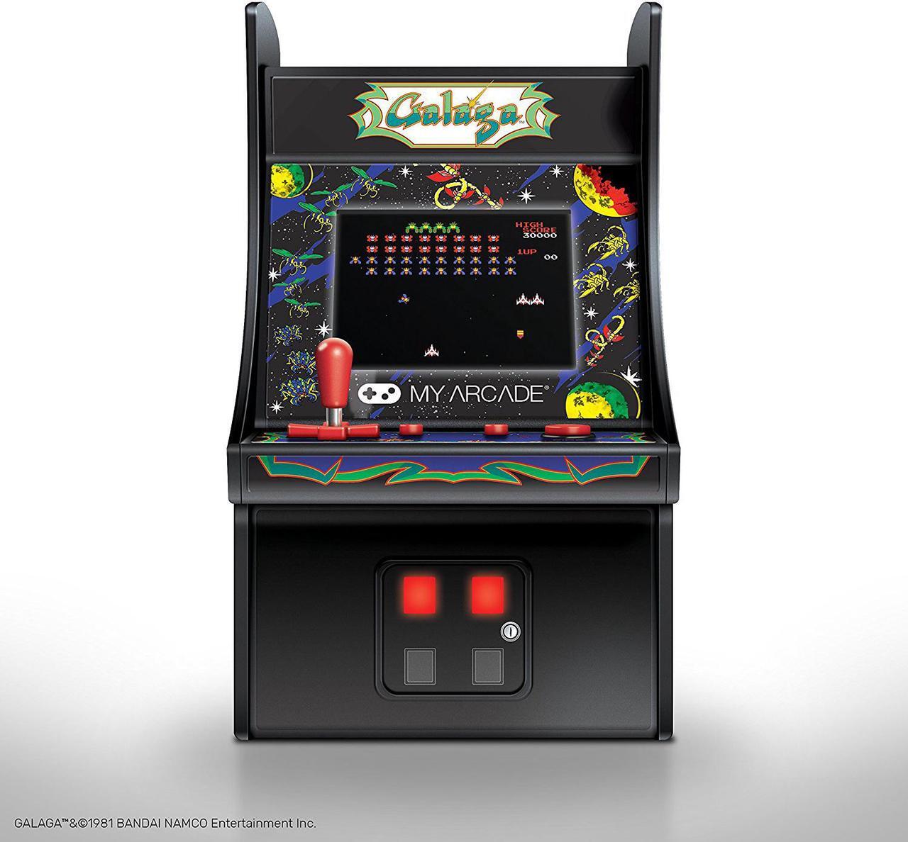 Alt view image 4 of 20 - MY ARCADE BANDAI NAMCO GALAGA 6" Micro Arcade Machine Portable Handheld Video Game