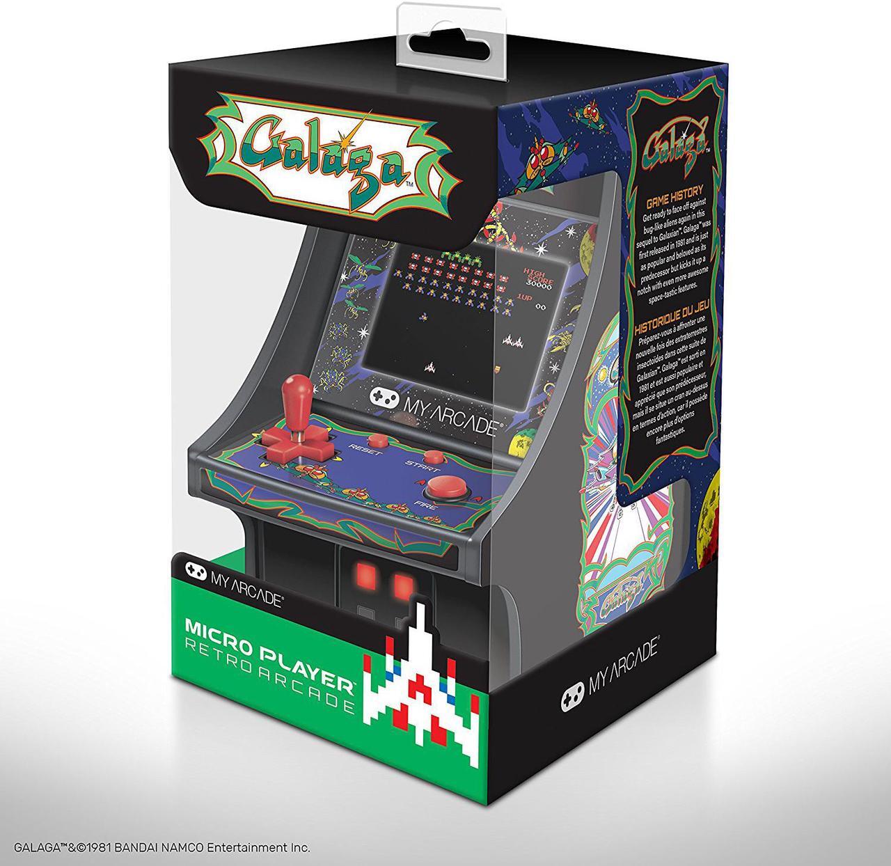 Alt view image 6 of 20 - MY ARCADE BANDAI NAMCO GALAGA 6" Micro Arcade Machine Portable Handheld Video Game