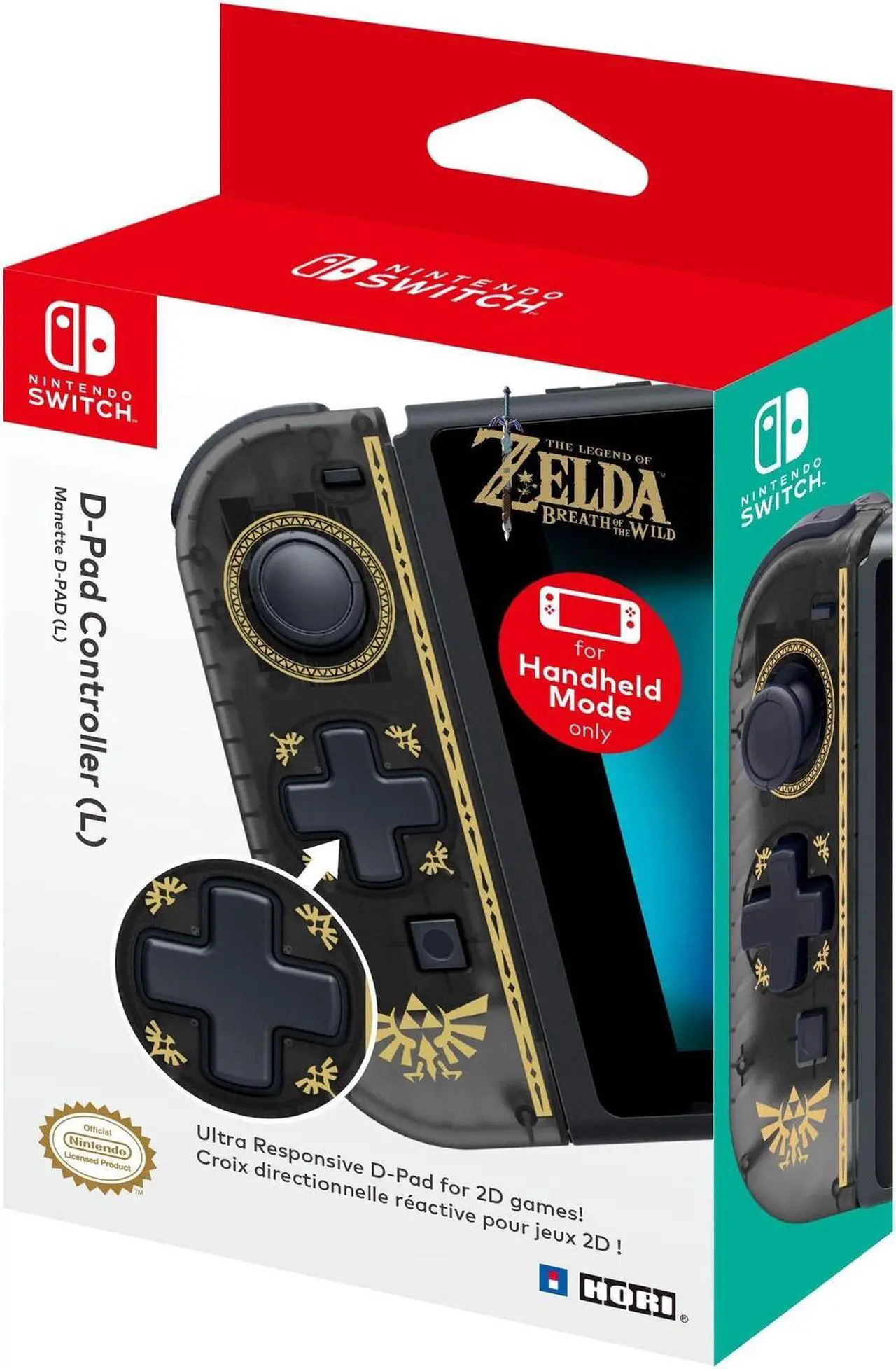 Alt view image 3 of 7 - HORI Nintendo Switch D-Pad Controller (L) - The Legend of Zelda: Breath of the Wild Edition
