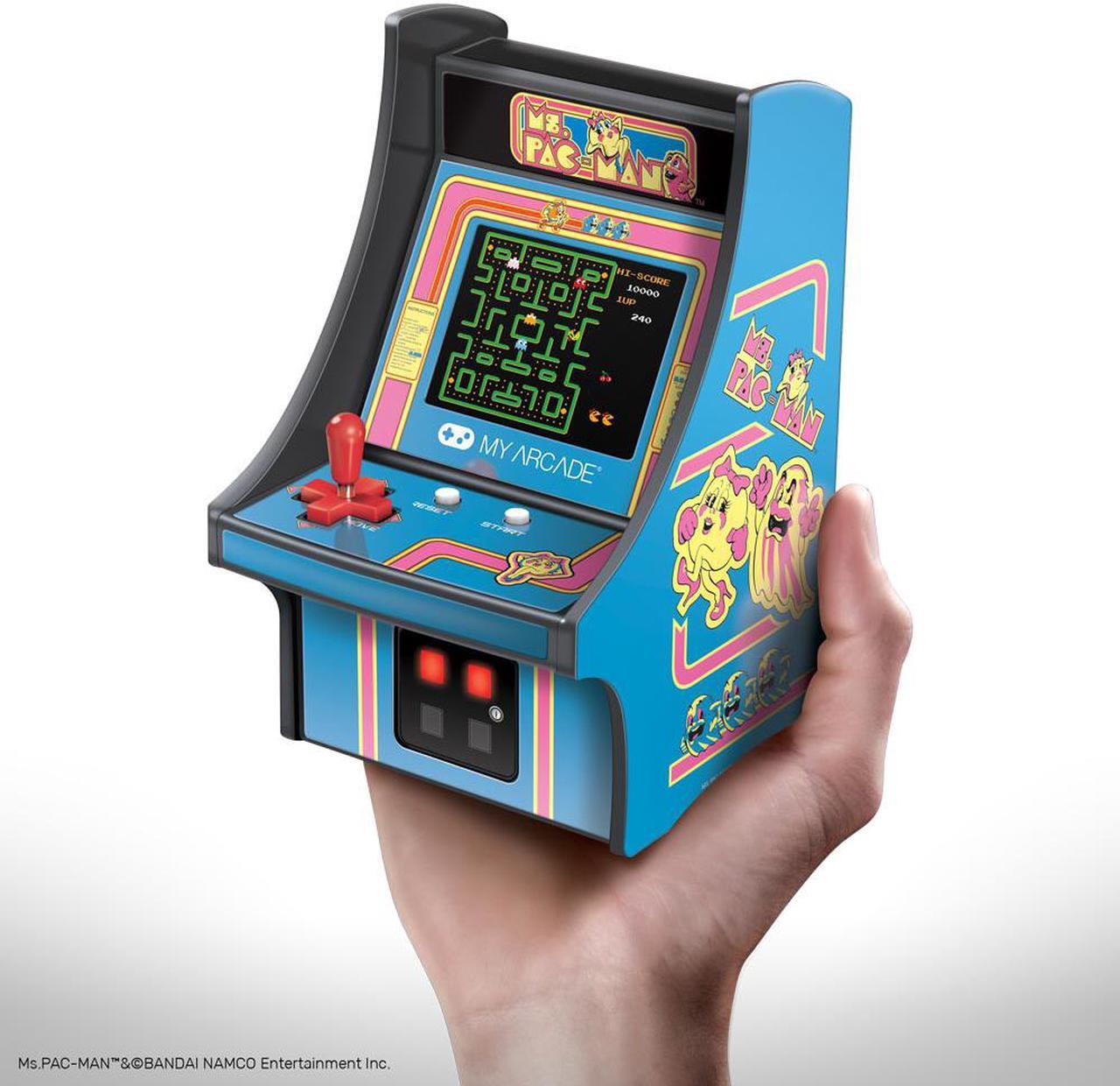 Alt view image 2 of 18 - My Arcade Ms. Pac-Man Micro Player 6" Collectable Portable Handheld Video Game