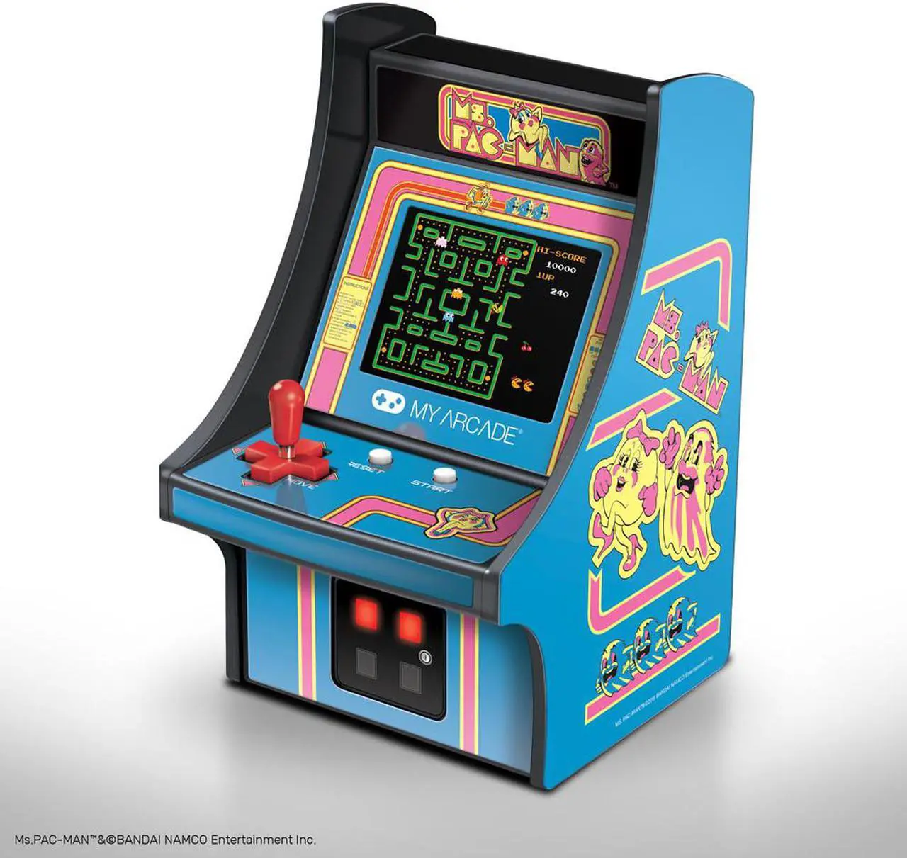 Main image of My Arcade Ms. Pac-Man Micro Player 6" Collectable Portable Handheld Video Game