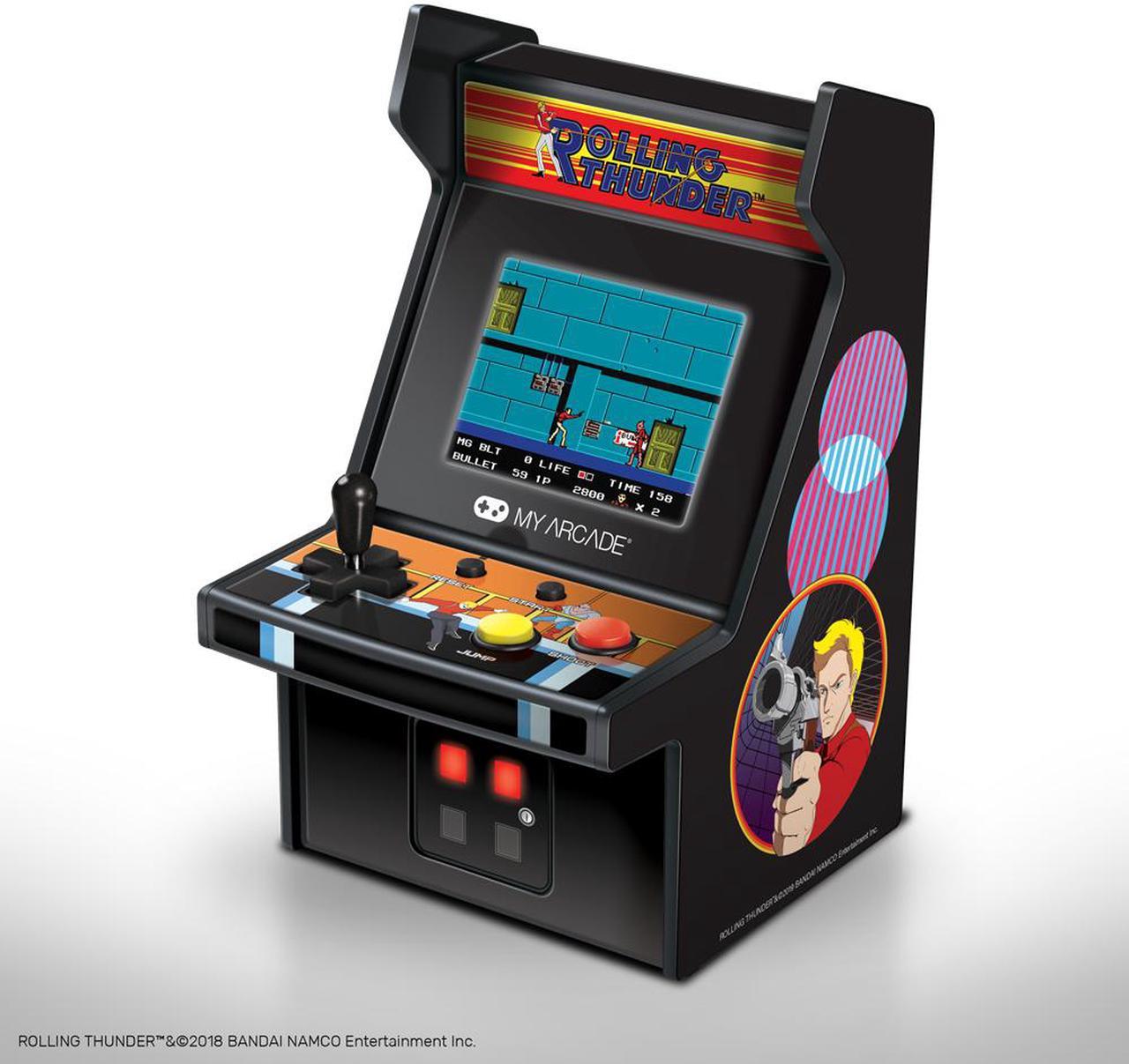 My Arcade Rolling Thunder Micro Player Licensed Collectible 6.75 Inch Mini Retro Arcade Machine Cabinet