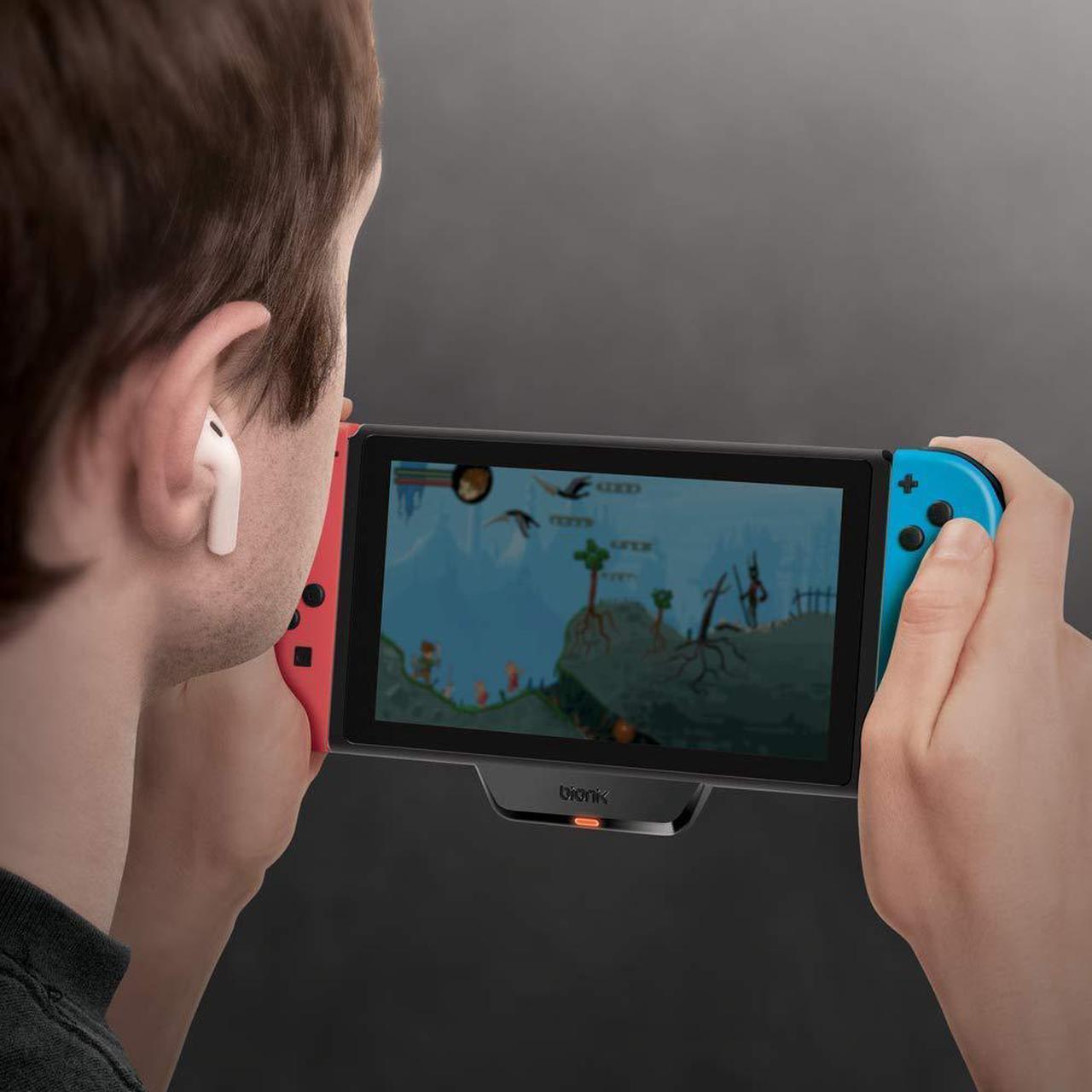 Alt view image 2 of 16 - Bionik BT Audio Sync - USB C Bluetooth Adapter for Nintendo Switch - Compatible with Wireless Bluetooth Earbuds and Headphones Including Apple Airpods, Bose, Beats, Sony, and More