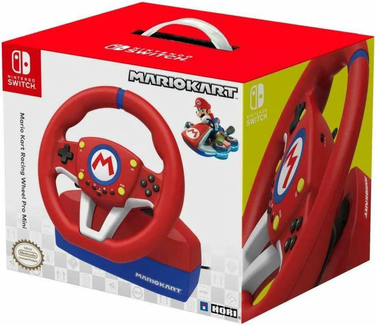 Alt view image 7 of 17 - HORI Nintendo Switch Mario Kart Racing Wheel - Red/ Blue Edition