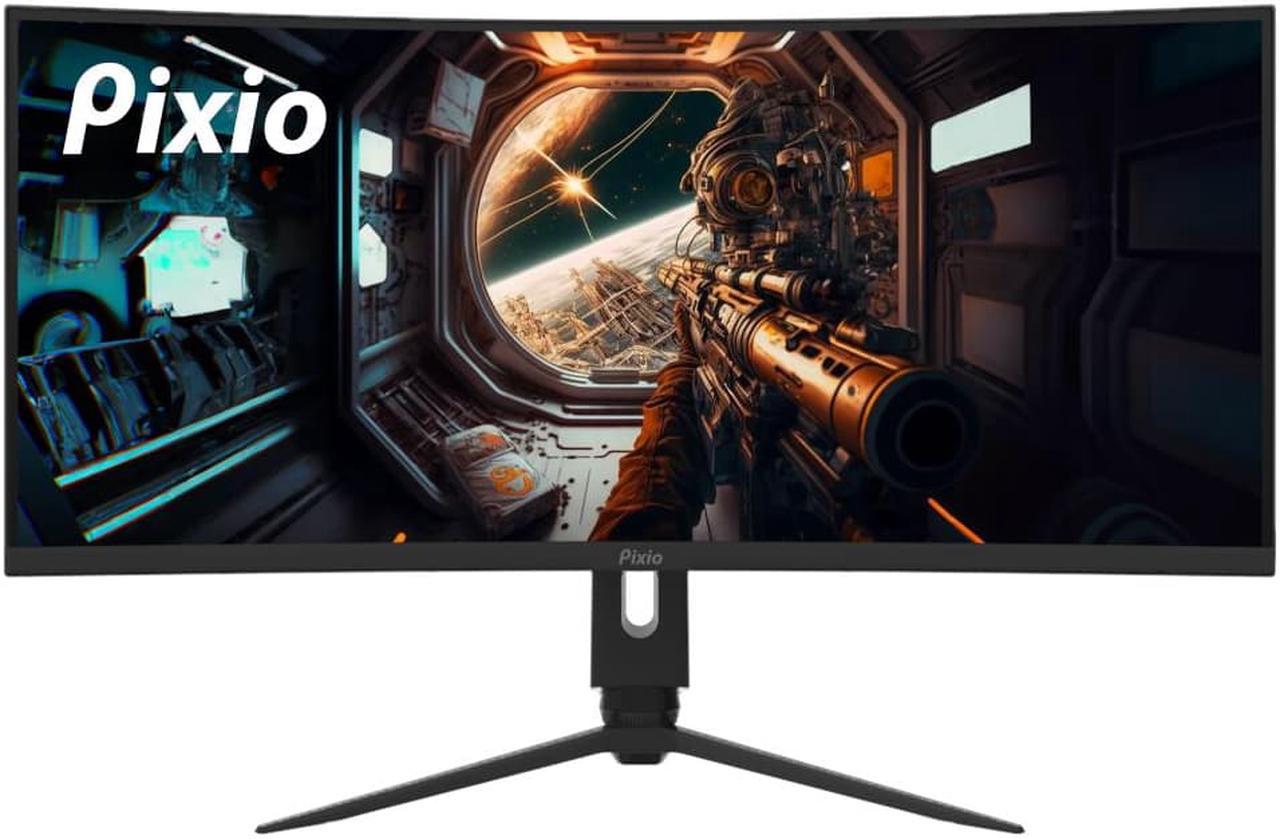 Pixio PXC348C 34 inch 144Hz UWQHD 3440 x 1440 Ultrawide USB-C Displayport 65W Charging 1440p 165Hz (Overclock) DCI P3 96% 34-inch 1ms AMD FreeSync Premium HDR Ultra Wide 1500R Curved Gaming Monitor