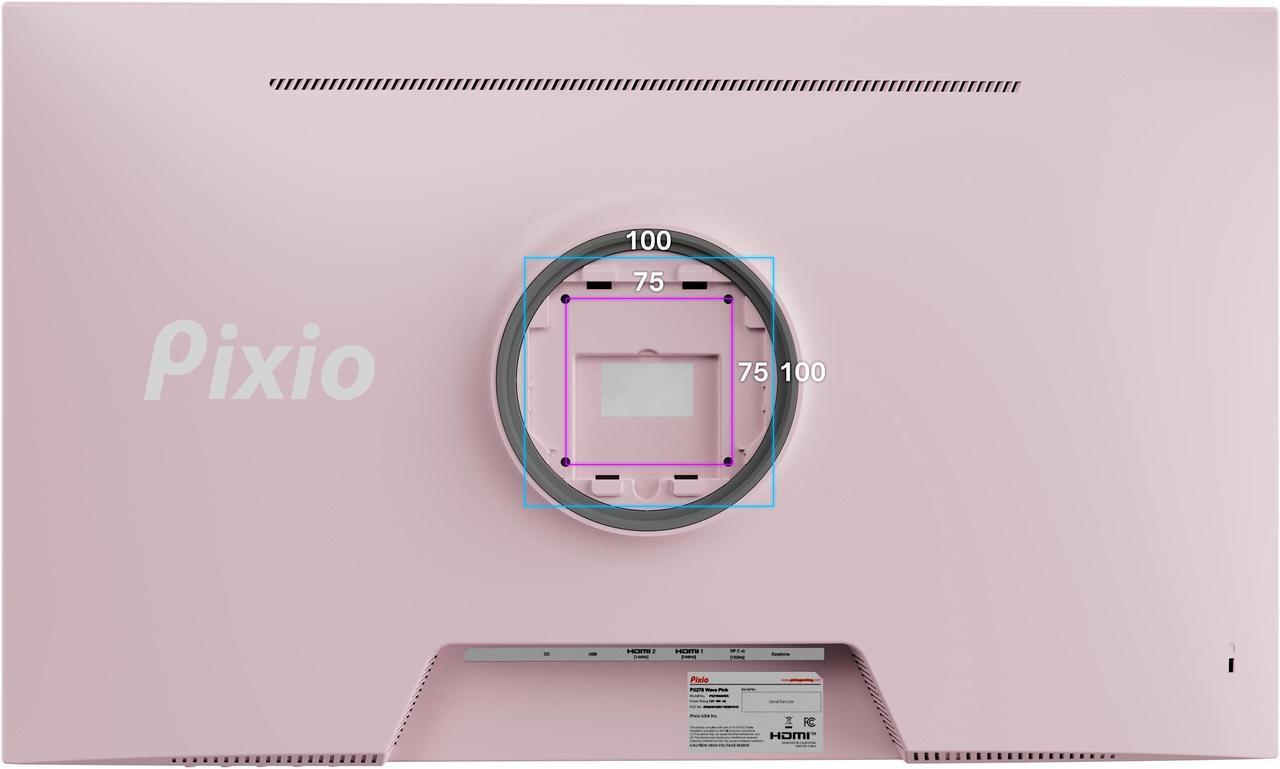 Alt view image 7 of 7 - Pixio PX278 Wave Pink 27" Fast IPS FHD 2560 x 1440 180Hz Refresh Rate 1ms GTG Response Time Adaptive Sync Pink Gaming Monitor Pink
